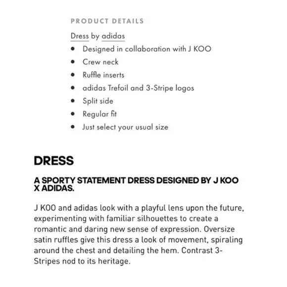 adidas Originals x J KOO Mint Trefoil Ruffle Dress - Picture 10 of 11